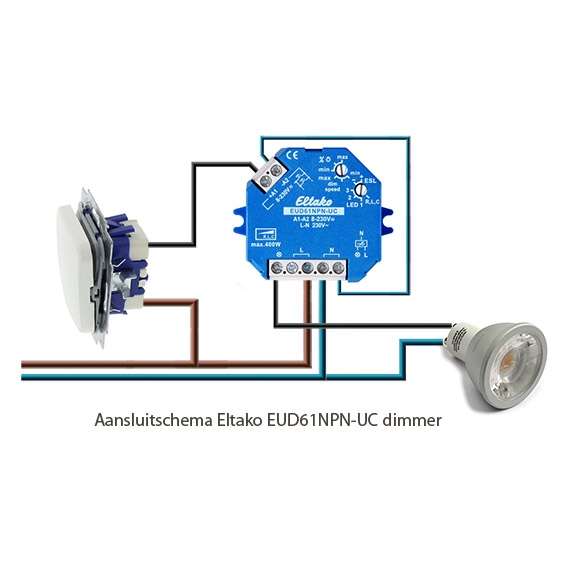 Dag Is Geweldige eik Perfecte, goedkope LED dimmer: Eltako EUD61NPN-UC