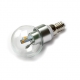 LED Lamp 230V, bol, 3W, Warmwit, E14, dimbaar, helder