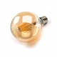 LED Lamp 230V, bol, 6W, Filament, Extra-warmwit, E27, goud, dimb