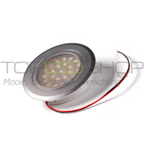 LED Downlighter 12V, 2,5W, Warmwit, alu, dimbaar