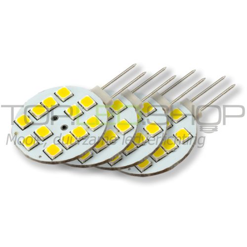 LED Lamp 12V, 1,8W, G4, Warmwit, horizontaal, dimbaar, 4x