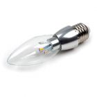 LED Lamp 230V, kaars, 3W, Warmwit, E27, dimbaar, helder